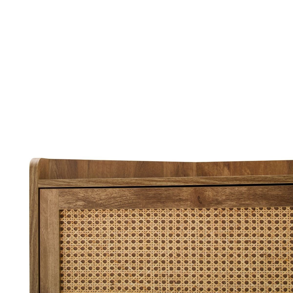 Meuble TV d'angle 1 porte 2 niches - PALMO bois clair, CALICOSY