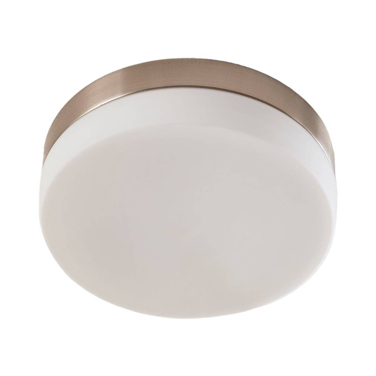 Plafonnier en métal moderne, Amilia blanc, nickel satiné, LINDBY