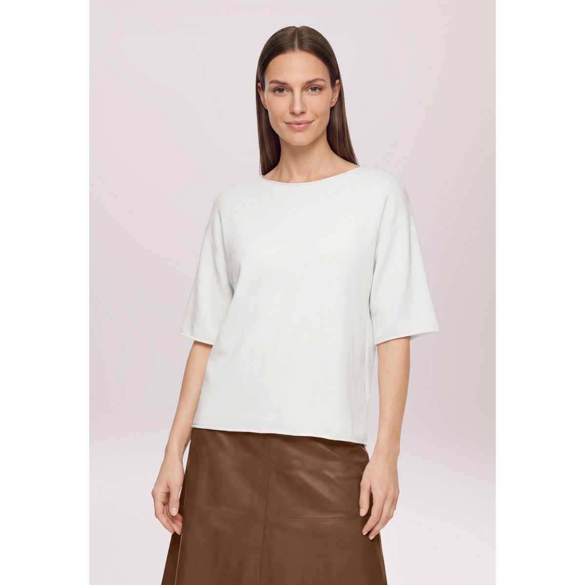 Pull-over en maille manches courtes blanc, BETTY BARCLAY