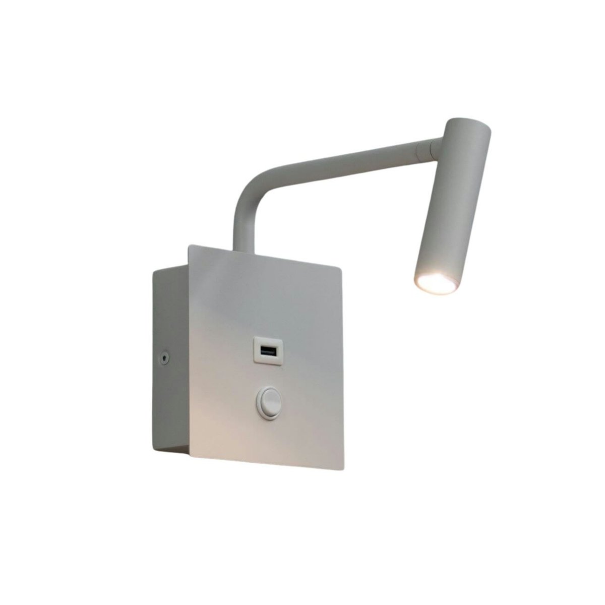 Liseuse murale LED USB intégrée - MIAMI blanc, KOSILUM