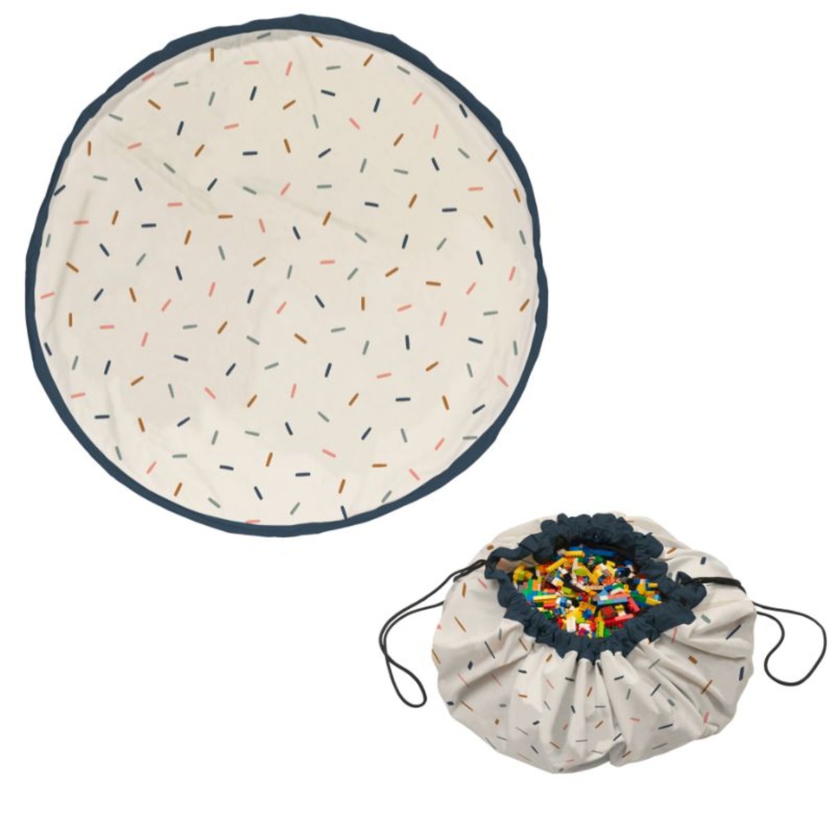 play&go - tapis de jeu & sac à jouets - confetti multicolor, PLAY ET GO