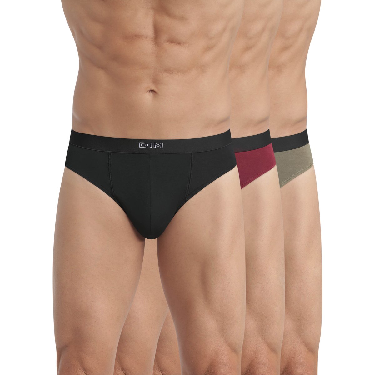Lot de 3 slips Pur Confort noir, DIM