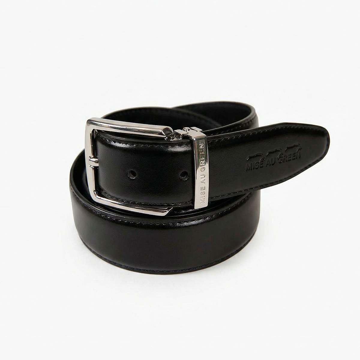 Ceinture cuir Gareld noir, MISE AU GREEN
