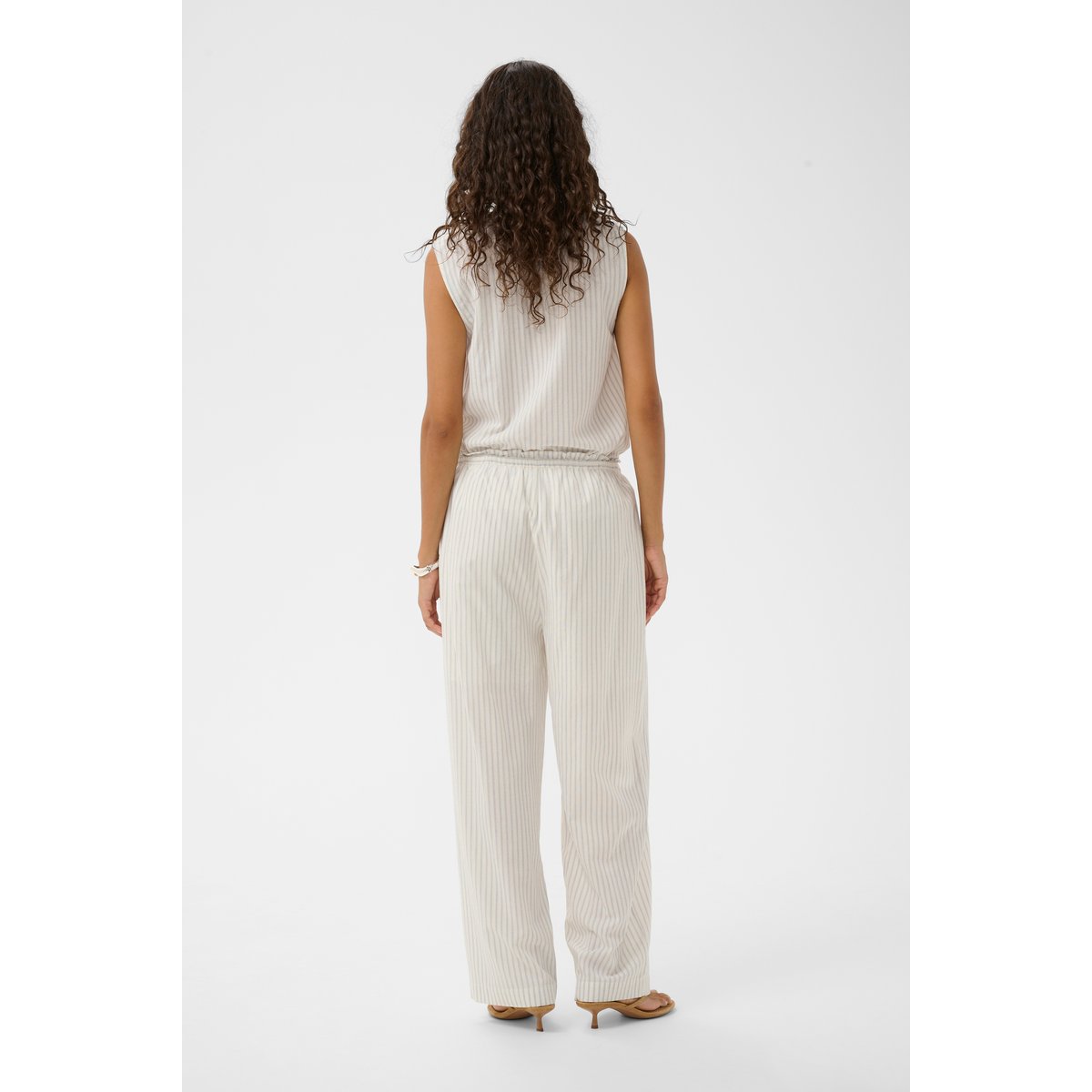 Pantalon Casual blanc blue white w. blue stripes, SOAKED IN LUXURY