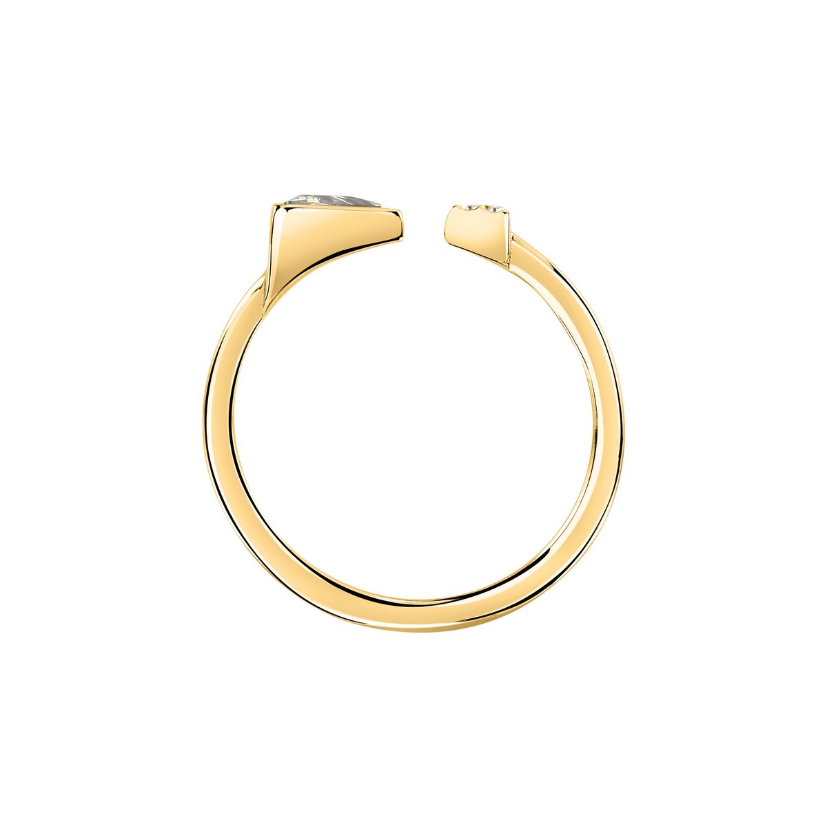 Bague en Acier, Zircons, Cristal TRILLIANT or, MORELLATO