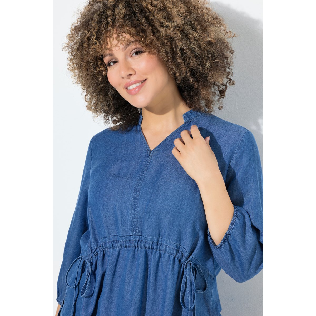 Blouse en Lyocell bleu jean, ULLA POPKEN