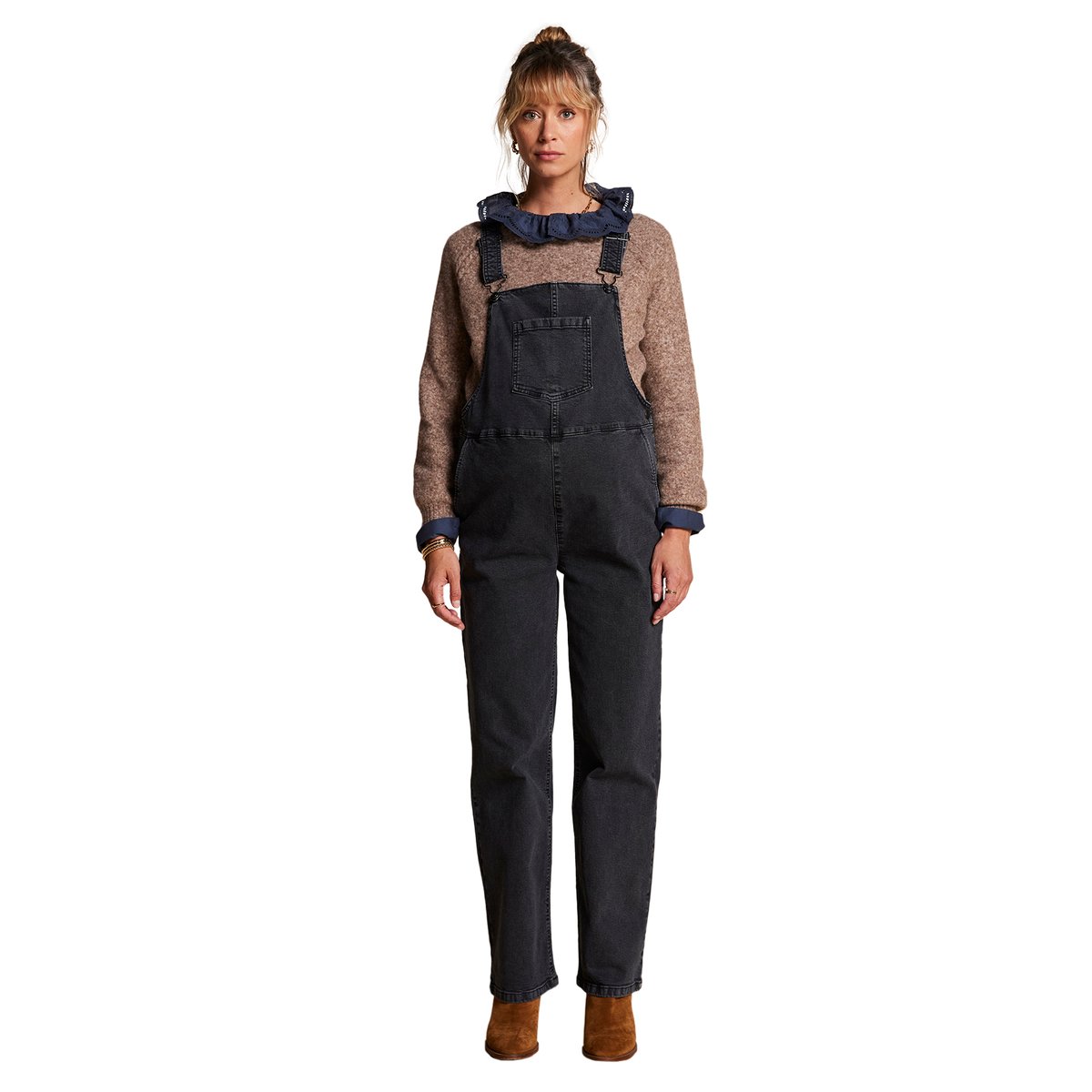 Salopette large de grossesse anthracite, ENVIE DE FRAISE