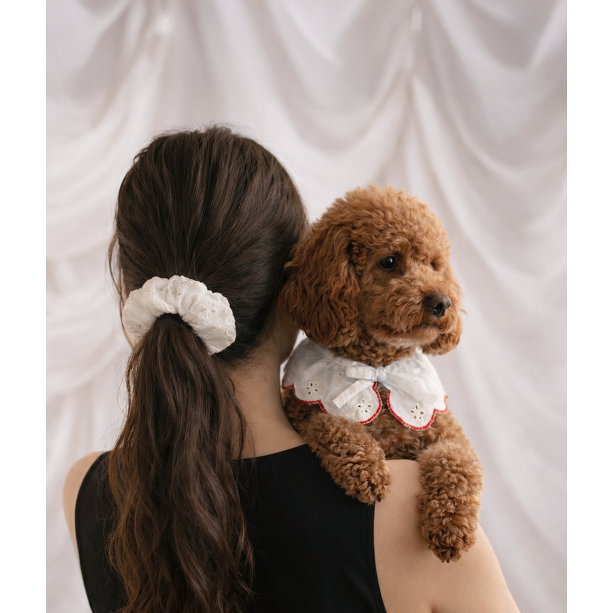 Bandana pour chien style col, LOLA blanc, CAFIDE