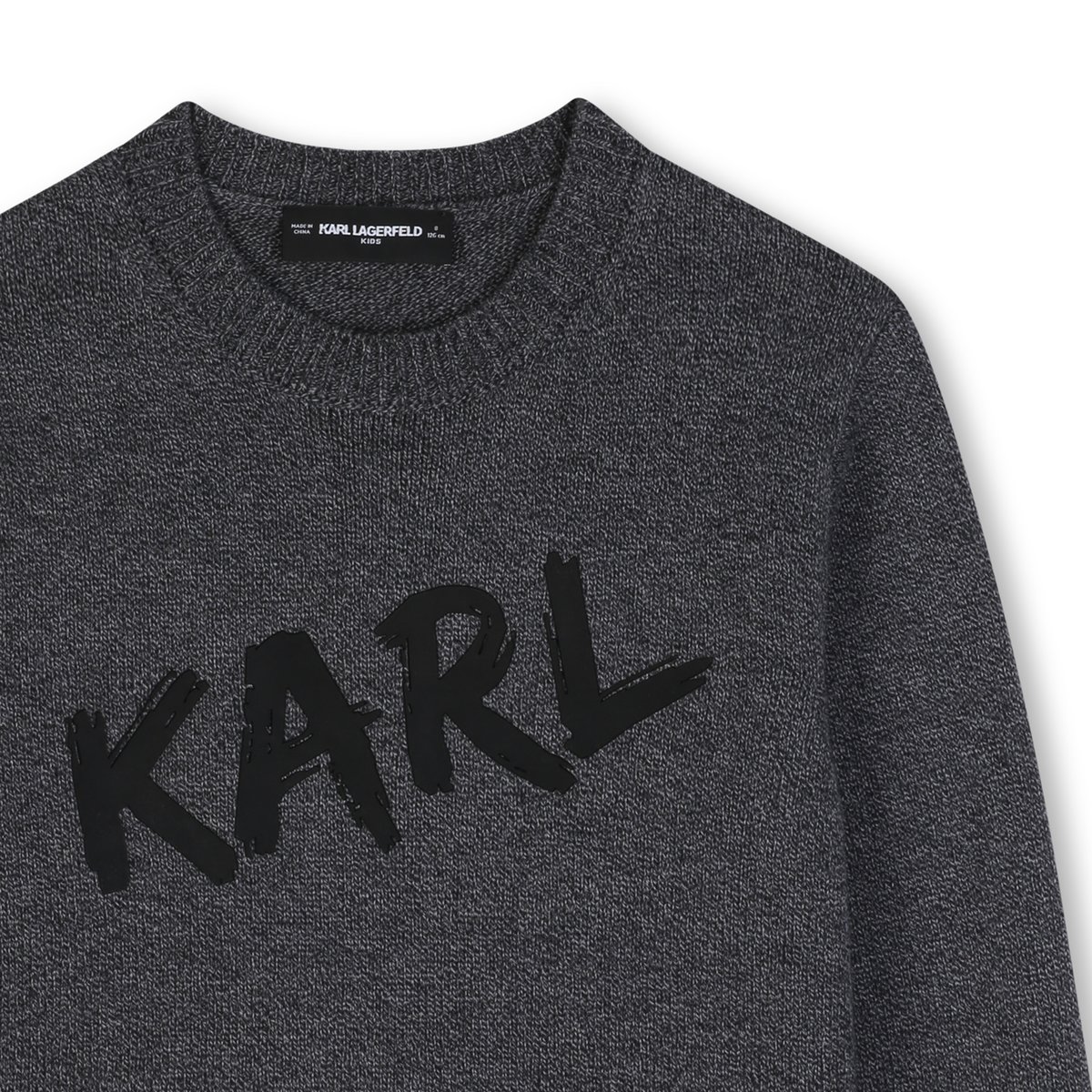 Pull manches longues gris fonce chine, KARL LAGERFELD KIDS