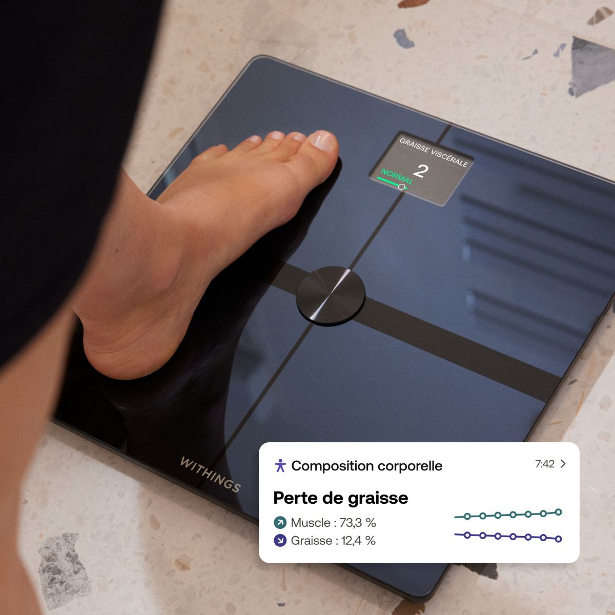 Pèse personne Body Smart noir, WITHINGS