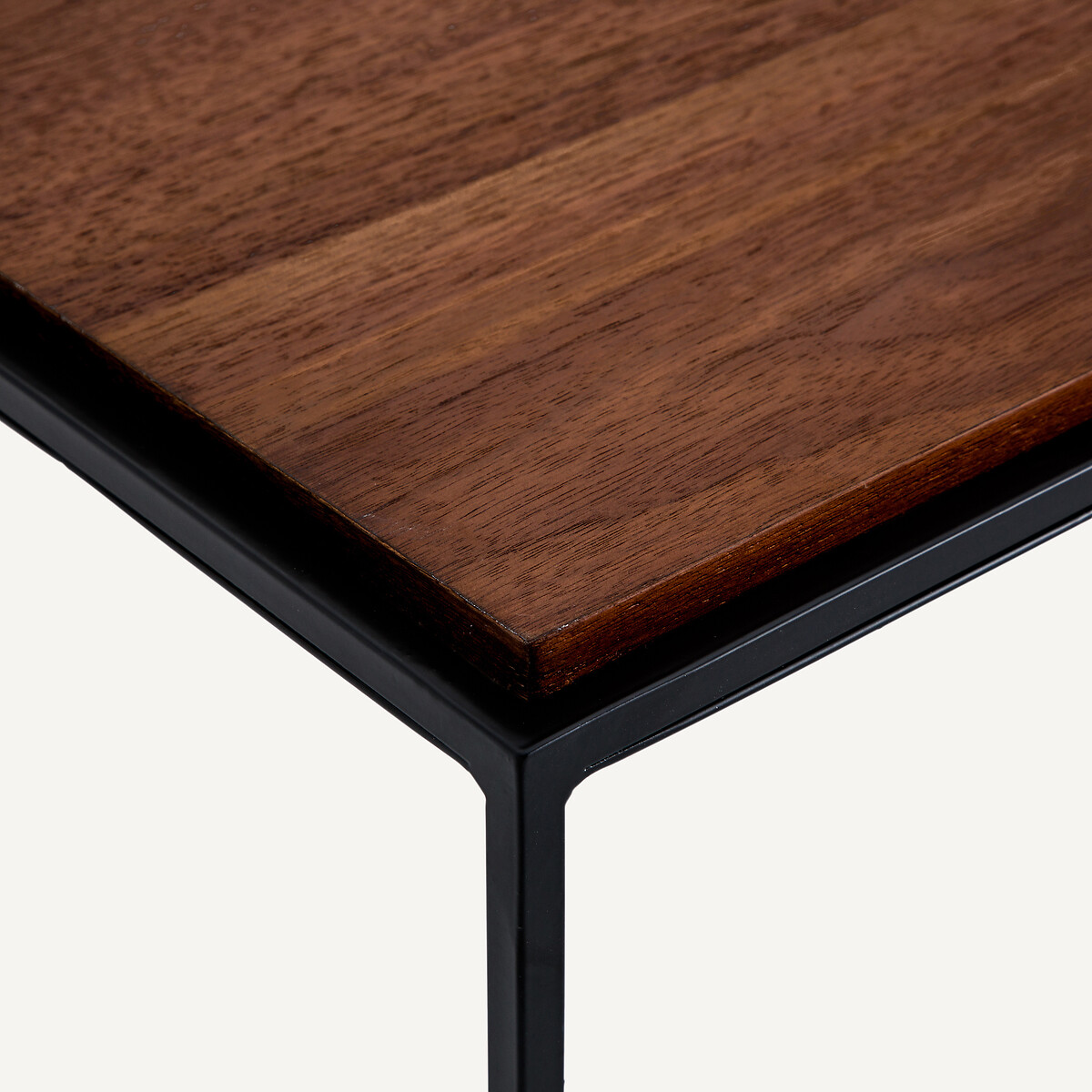 Table basse carrée en plaqué noyer format XL Nolia noyer, AM.PM