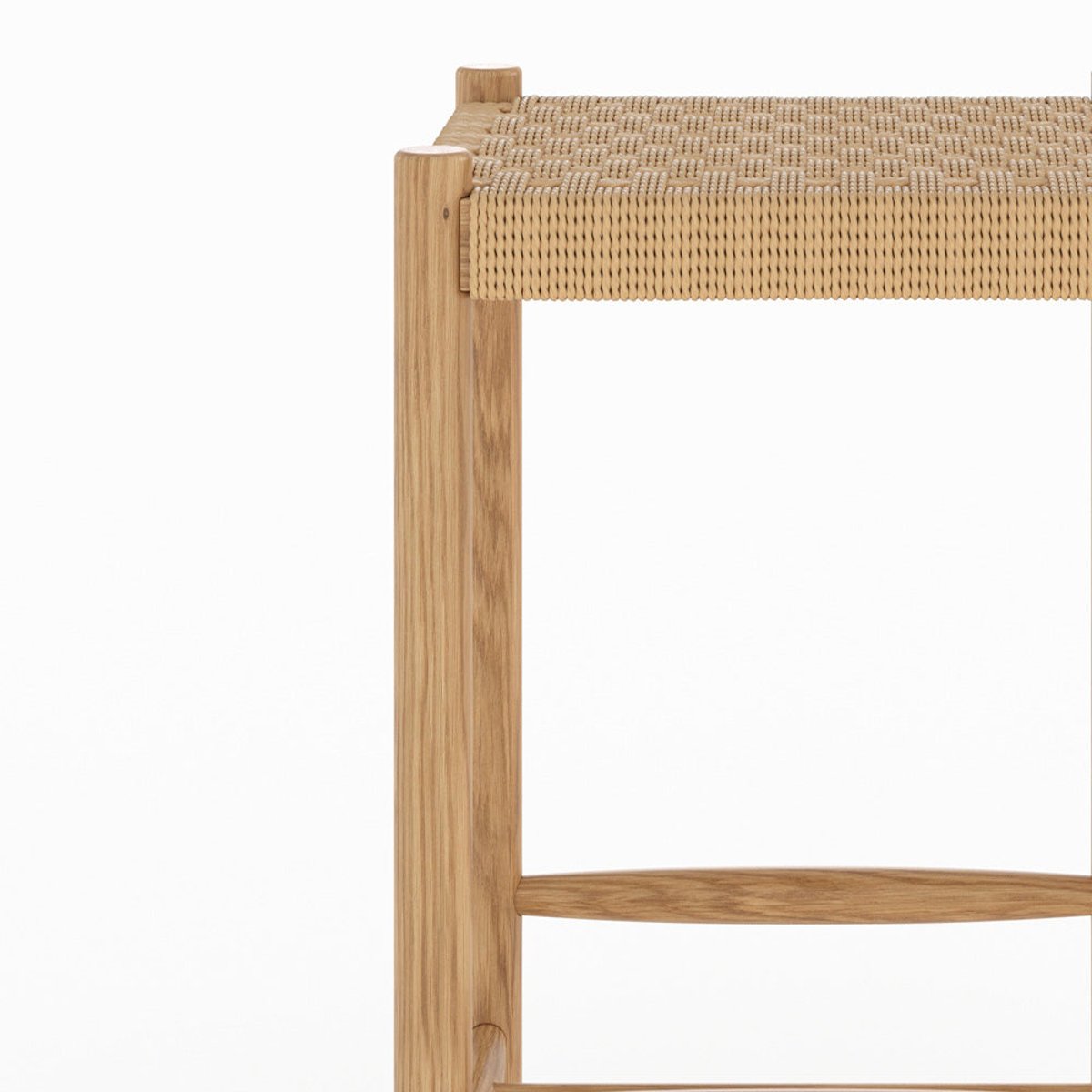 Tabouret pour îlot central 65 cm en tressage - KEPLER bois clair, MAISON PAVANE