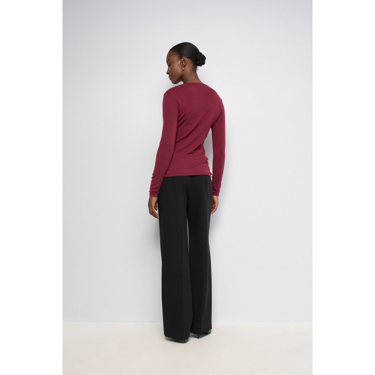 PULL FRONCÉ SUR LA POITRINE rouge, SALSA JEANS