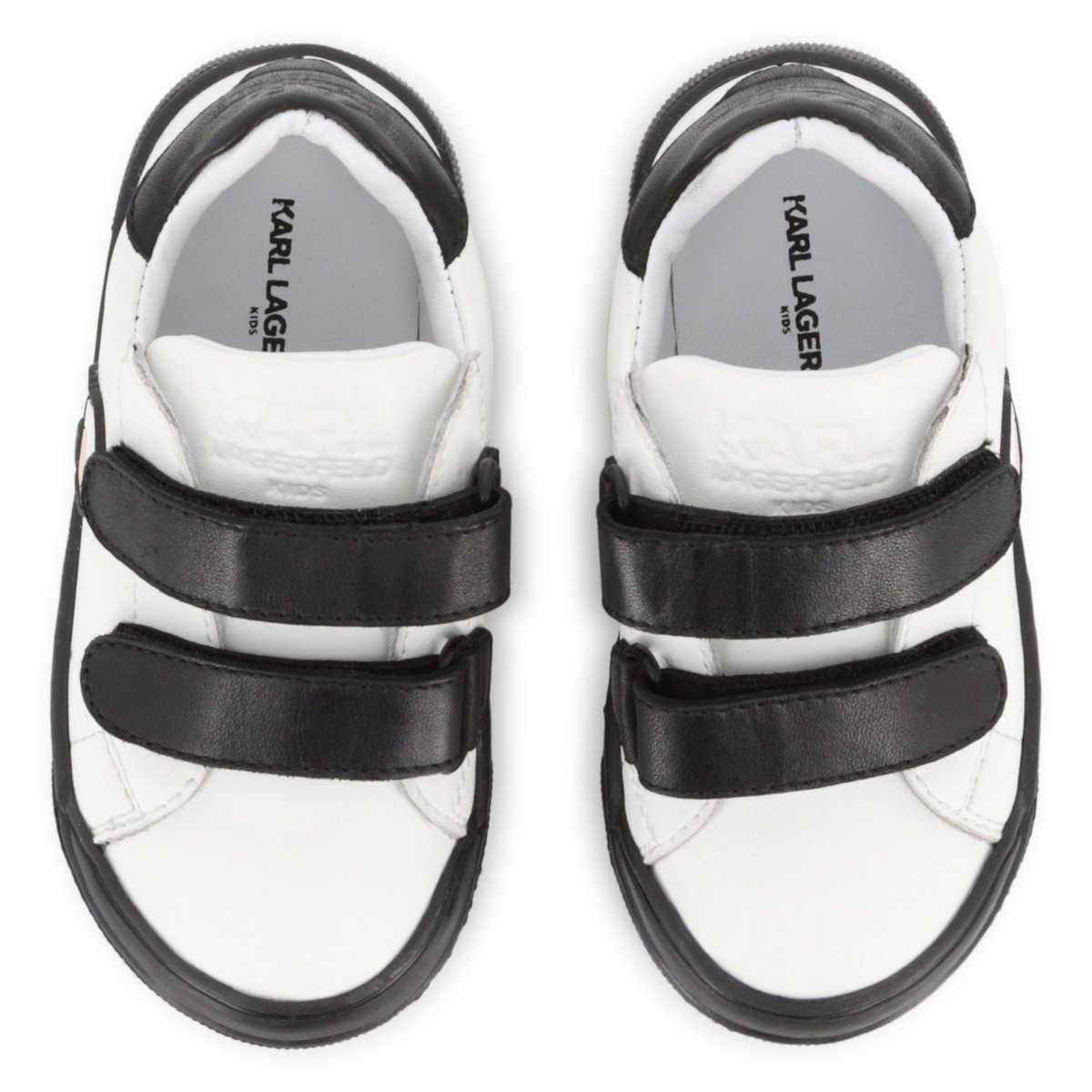 Baskets à scratch noir blanc, KARL LAGERFELD KIDS