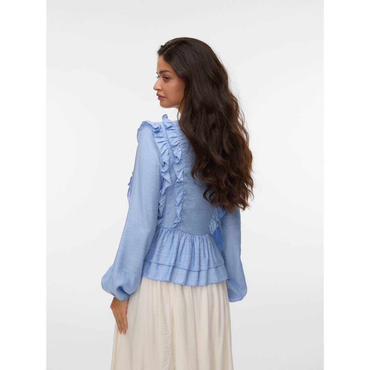 Blouse bleue - brunnera blue 1, VERO MODA