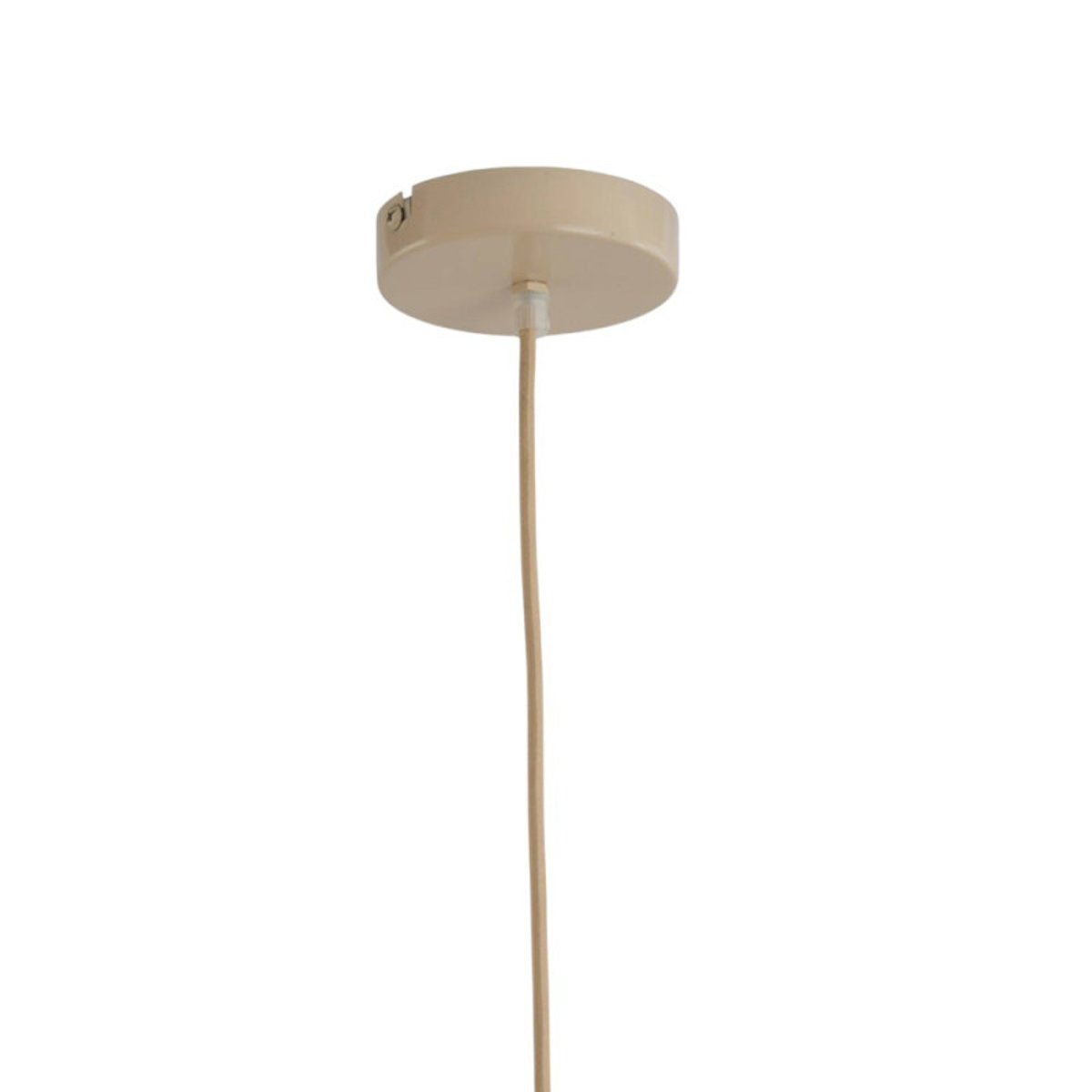 Suspension fleur fibre naturelle et bois D48 LAVRIO beige, MILLUMINE