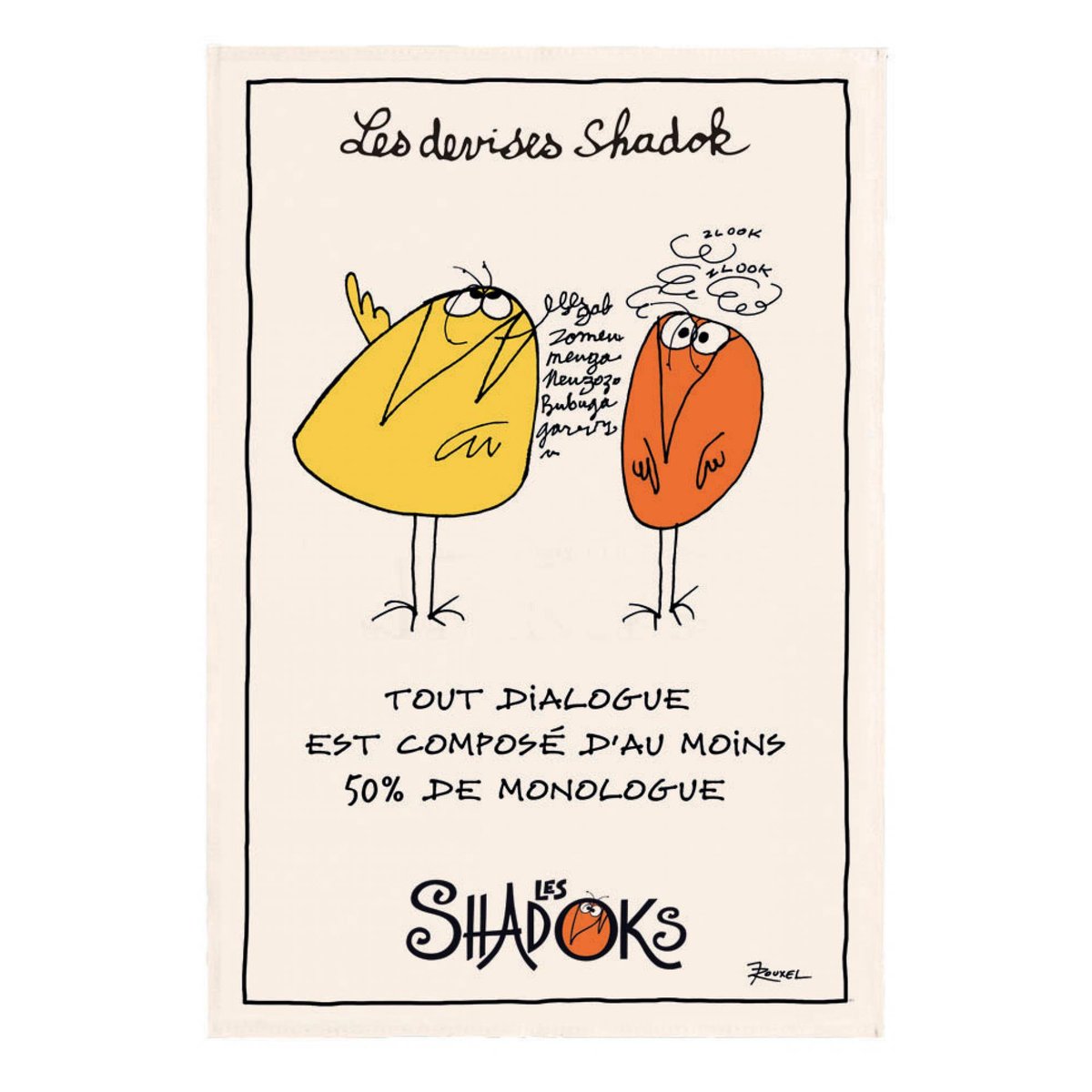 Torchon Shadoks Dialogue ecru, WINKLER