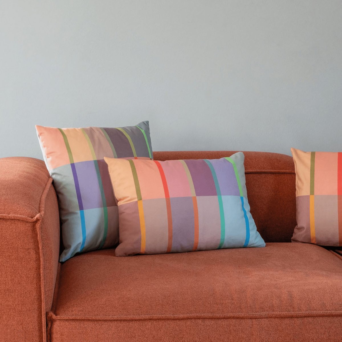 Coussin Cambridge square multicolore, REMEMBER