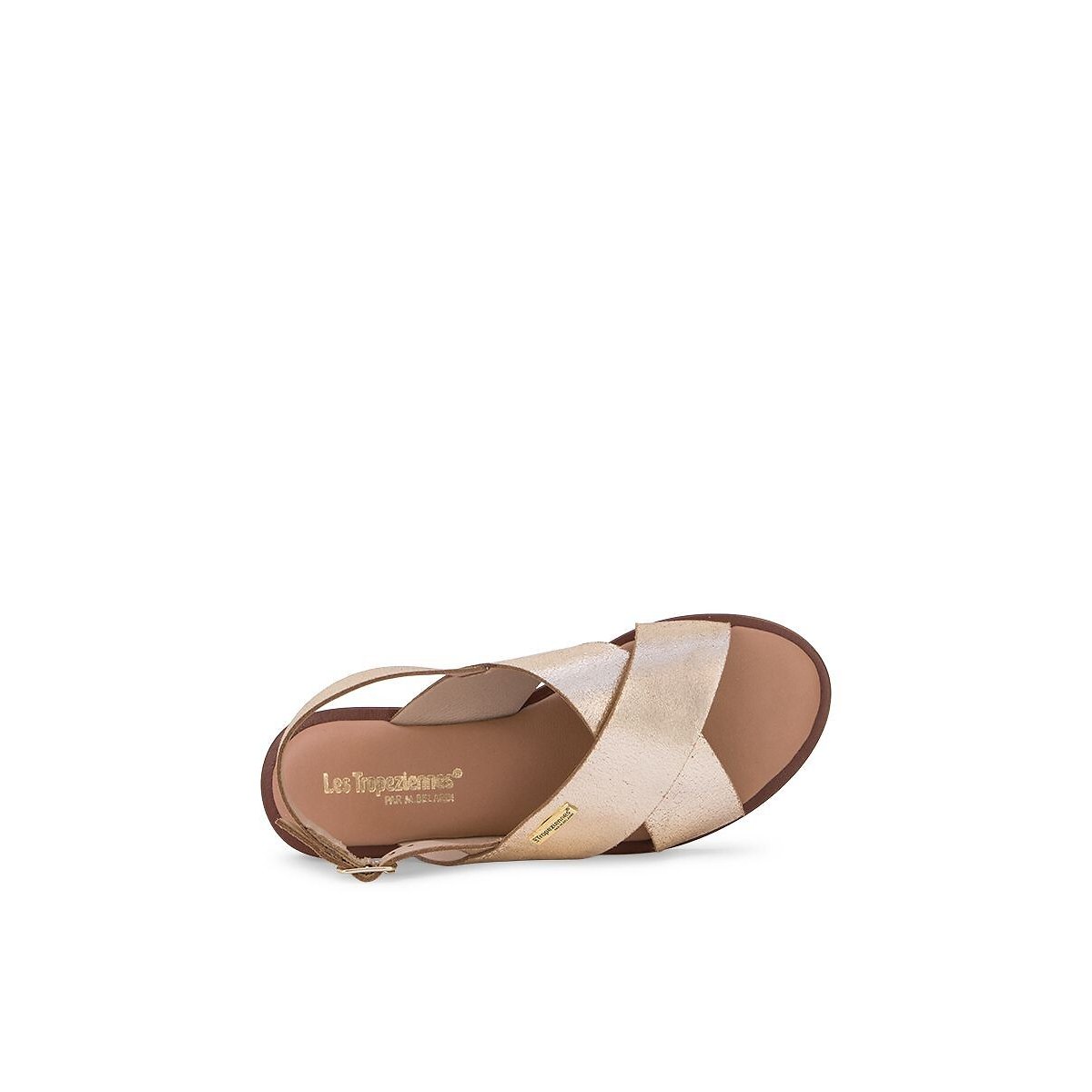 Doalisse Flat Leather Sandals gold-coloured, LES TROPEZIENNES PAR M.BELARBI
