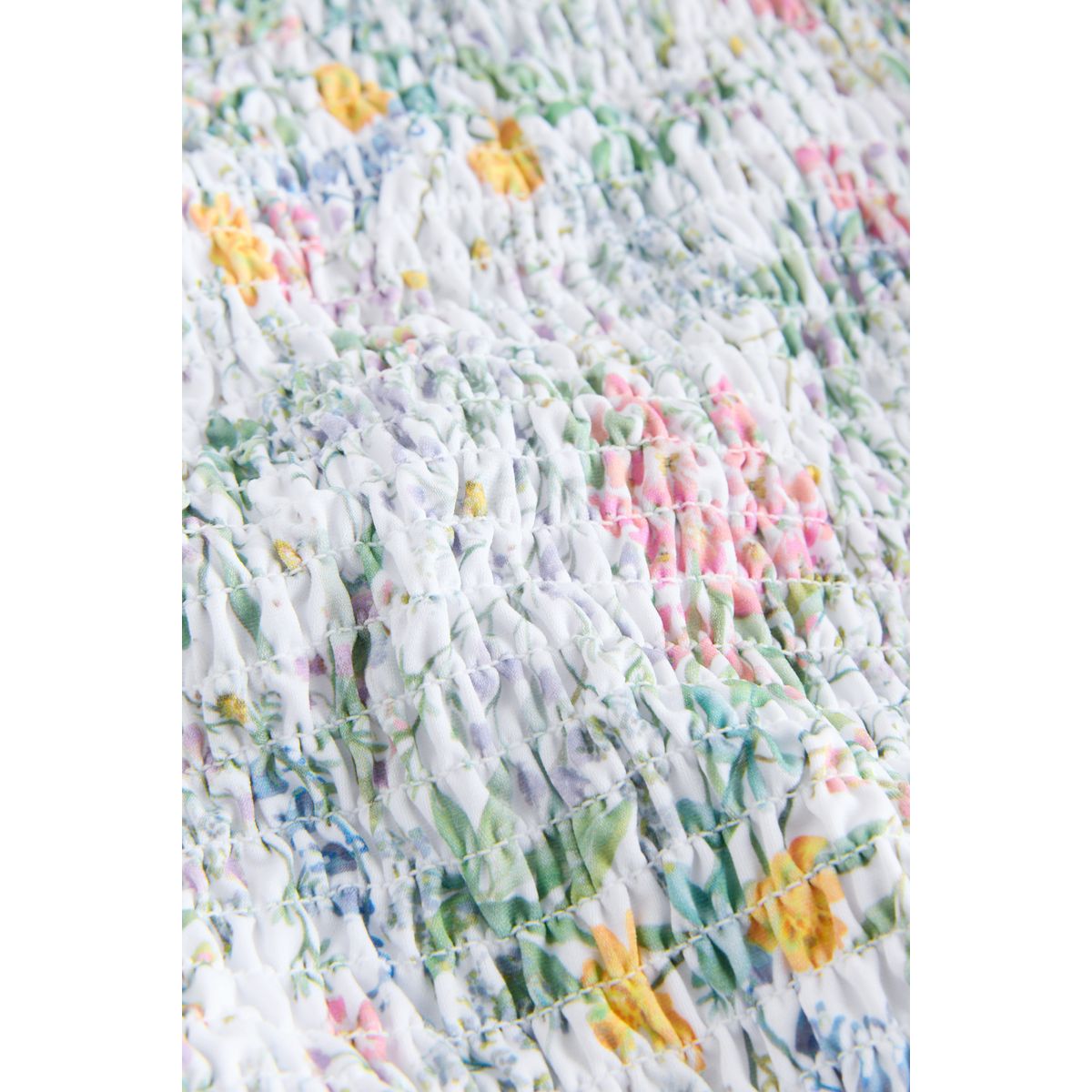 Maillot de bain effet ventre plat à fronces blanc ditsy, NEXT