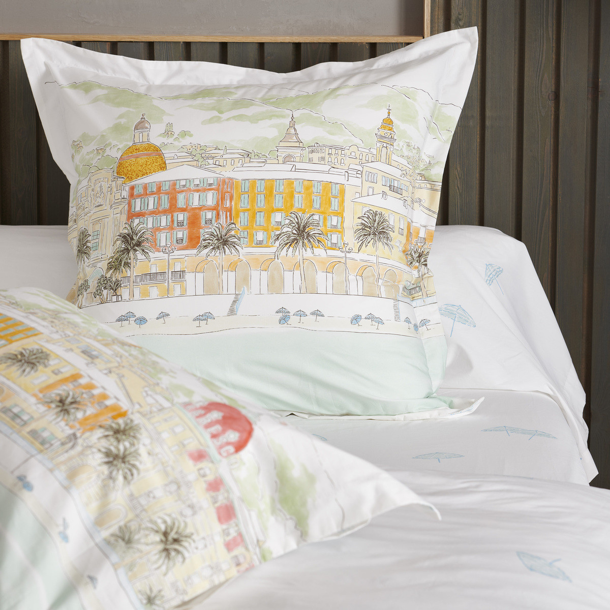 Taie D'oreiller   Percale De Coton - NICE motifs, TRADITION DES VOSGES
