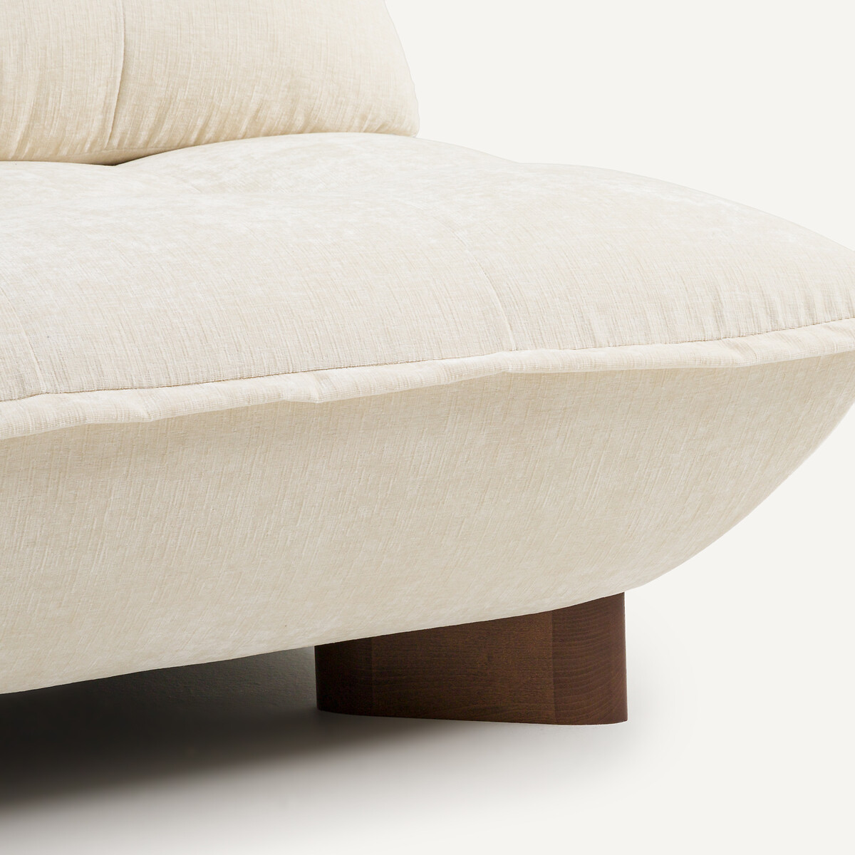 Banquette modulable velours chenille, Kaori blanc, AM.PM