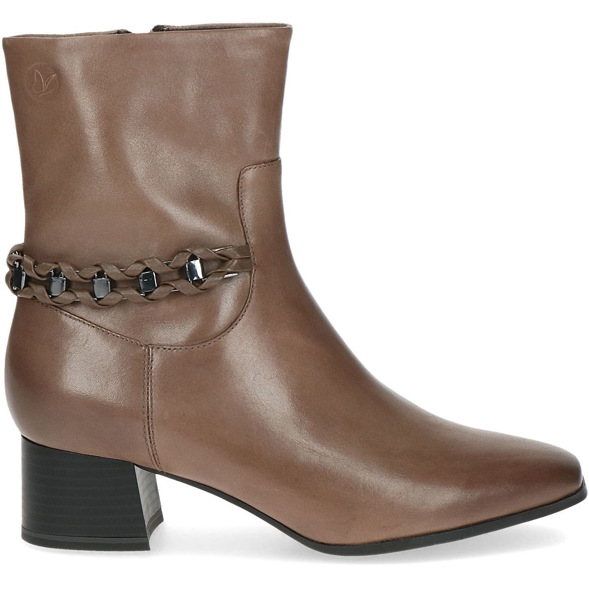 Bottine en cuir marron cognac cuir, CAPRICE