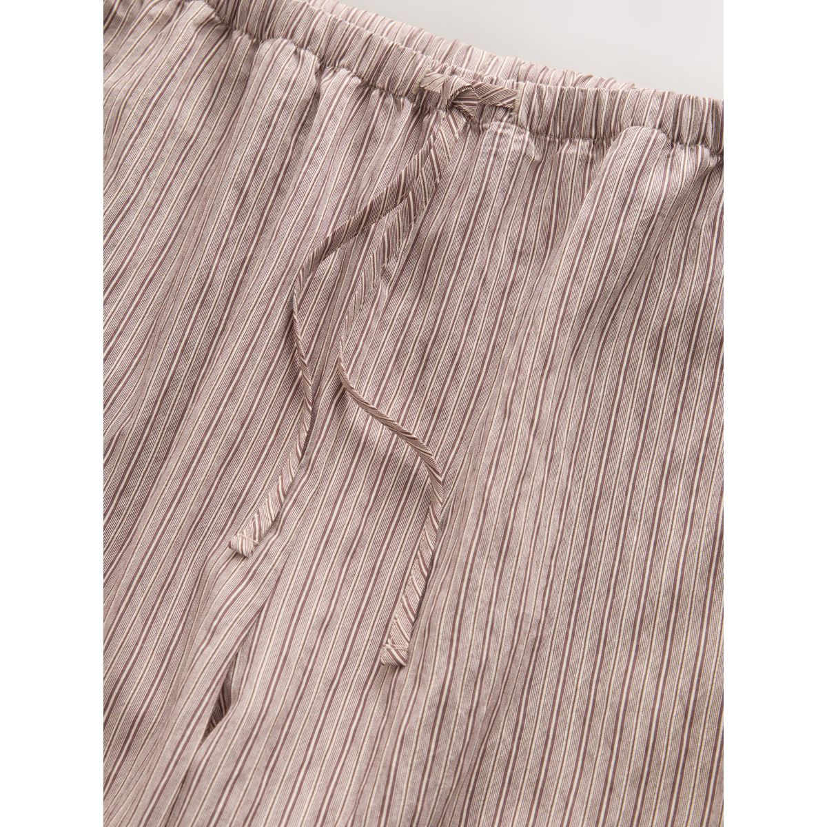 Pantalon large élastique rayures marron moka, NEXT
