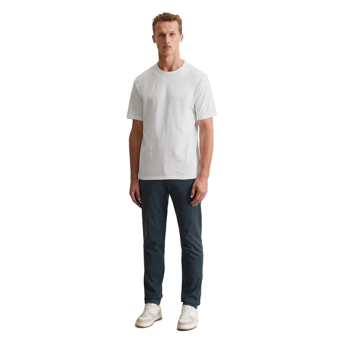 T-shirt regular en coton bio de qualité supérieure blanc, MARC O'POLO