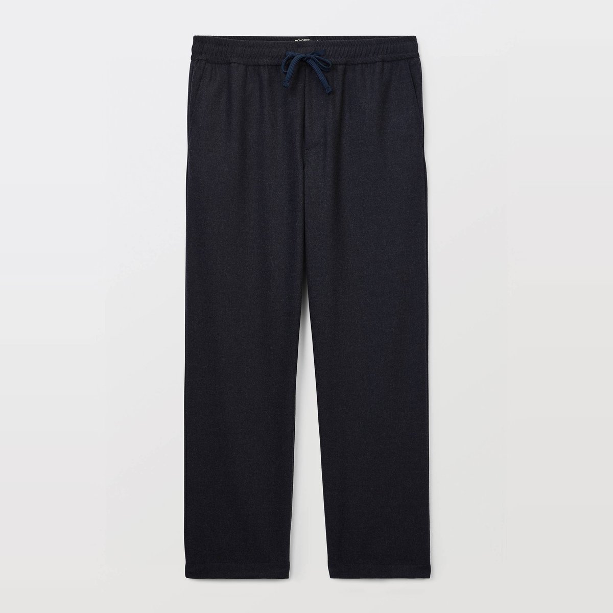Pantalon large élastiqué marine, MONOPRIX