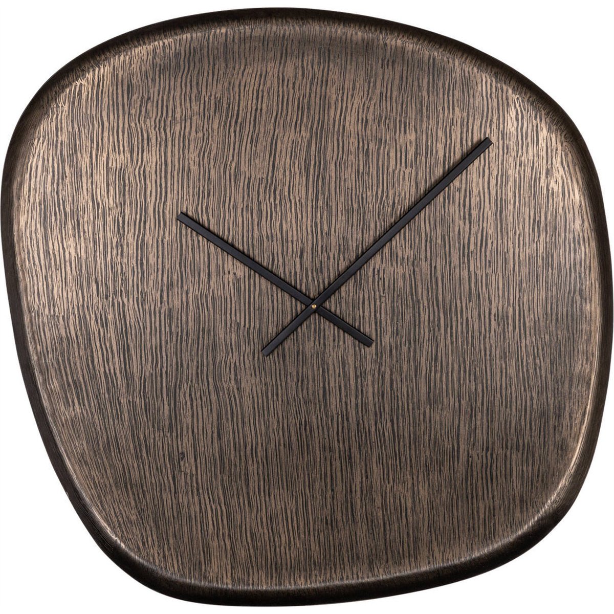 Horloge murale en fer au relief subtil bronze, RECOLLECTION