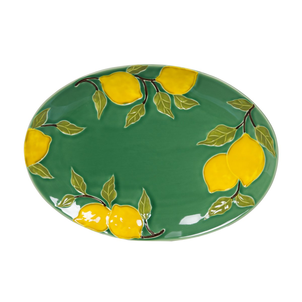 Plat ovale Lemon 39x28 cm - LEMON vert, TABLE PASSION