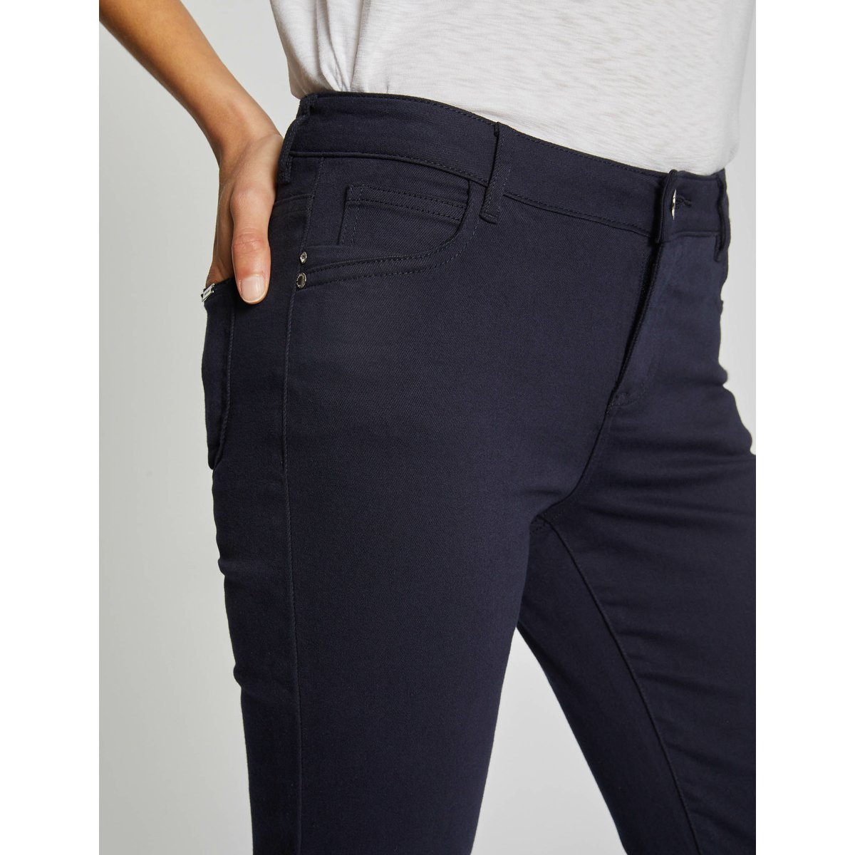 Pantalon skinny marine, MORGAN