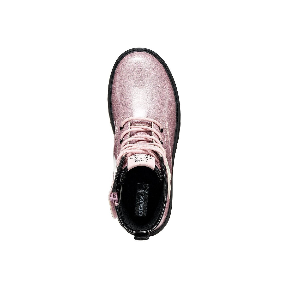 Botas de charol con cordones, CASEY x HELLO KITTY rosa , GEOX
