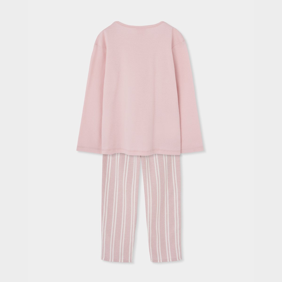 Pyjama en maille fille à rayures avec broderie pink, BOBOLI