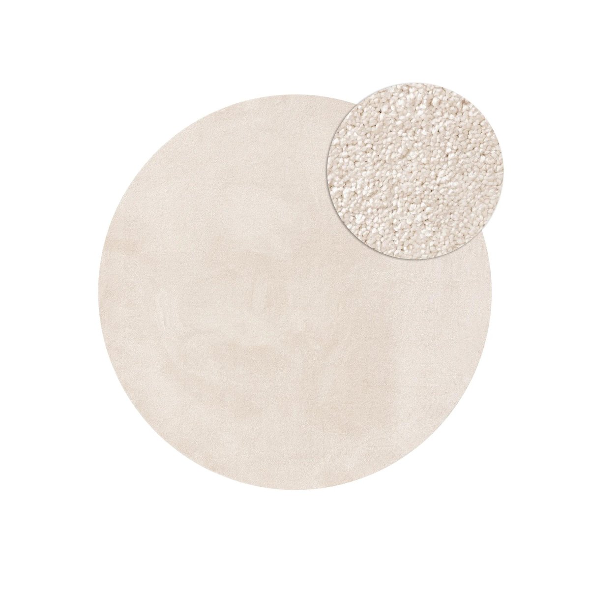 Tapis rond lavables NINA crème, BENUTA 