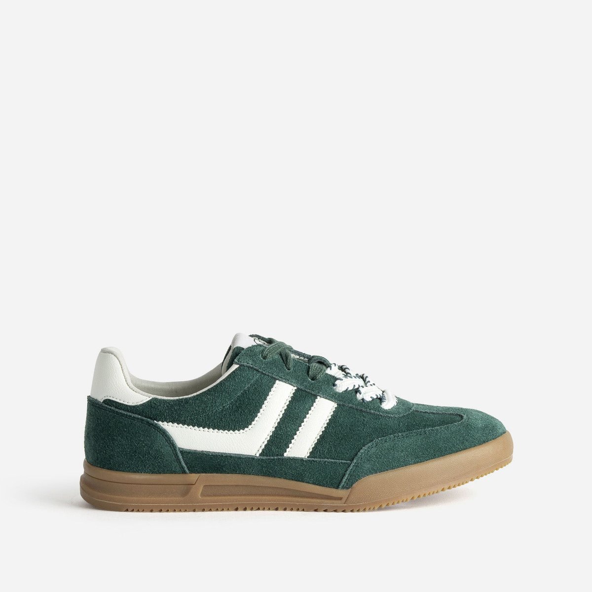 Basket en cuir PERLA. vert, TEXTO