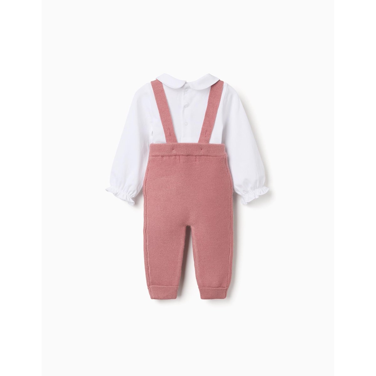 Ensemble body en coton et pantalon en maille rose, ZIPPY