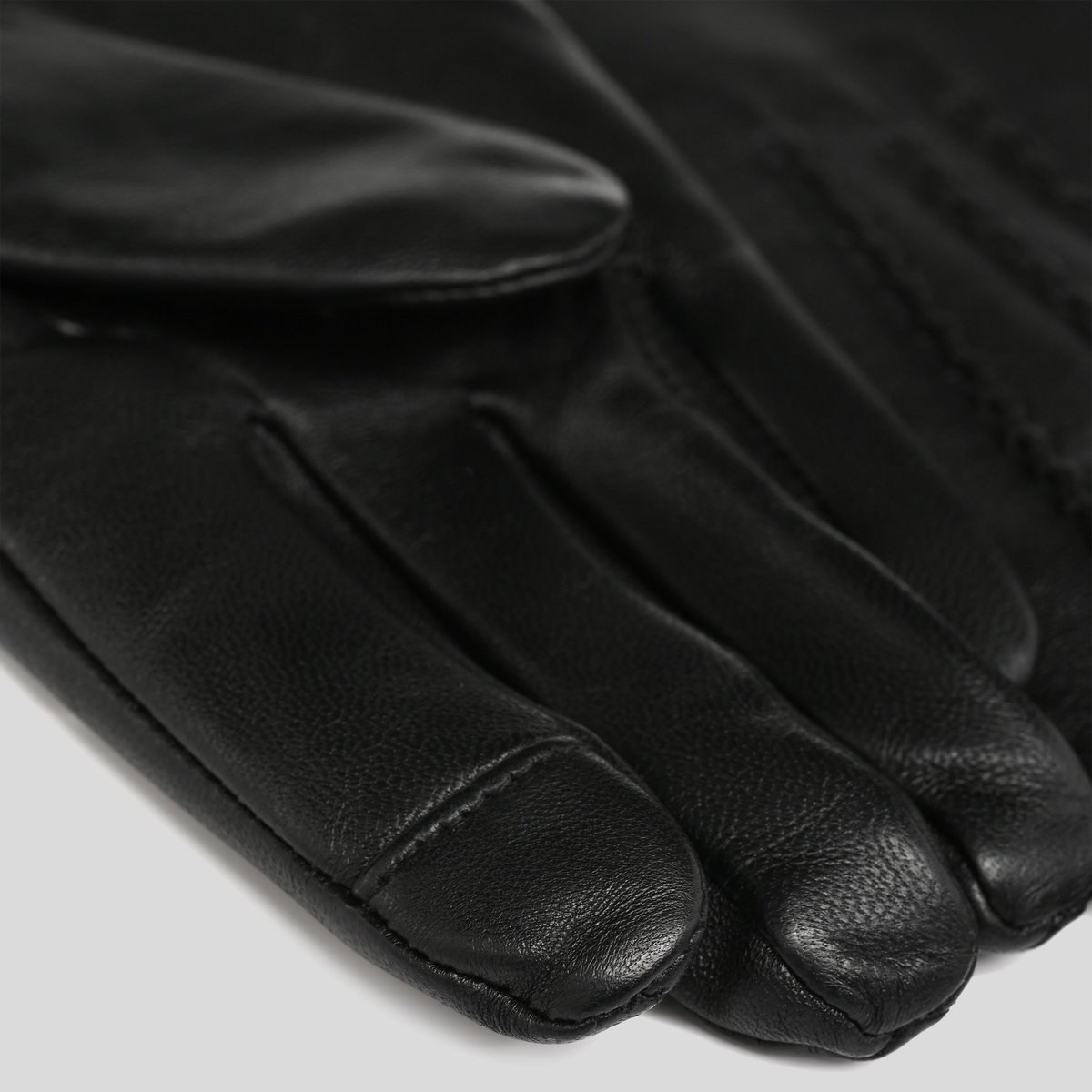 Gants Tactiles En Cuir noir, MONOPRIX