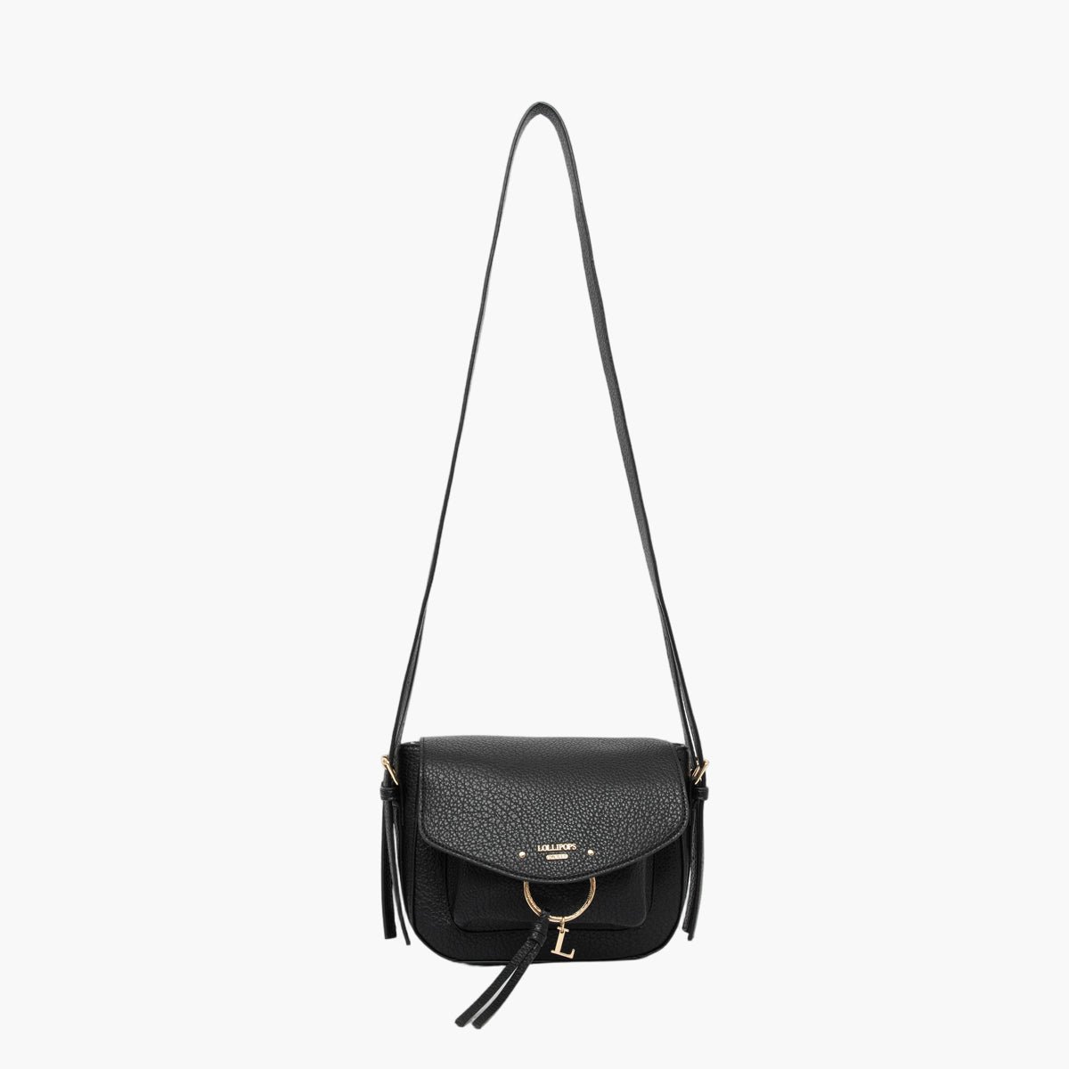 Sac porté épaule Tatjana noir,doré, LOLLIPOPS