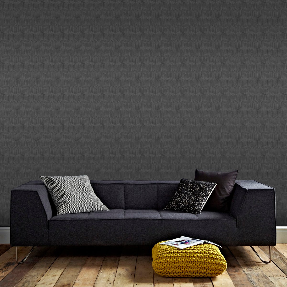 Papier peint Rotin foncé gris, SUPERFRESCO EASY