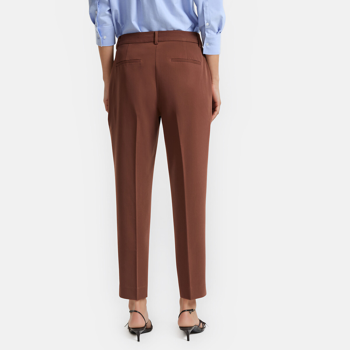 Pantalón pitillo, largo 7/8 marrón, LA REDOUTE COLLECTIONS