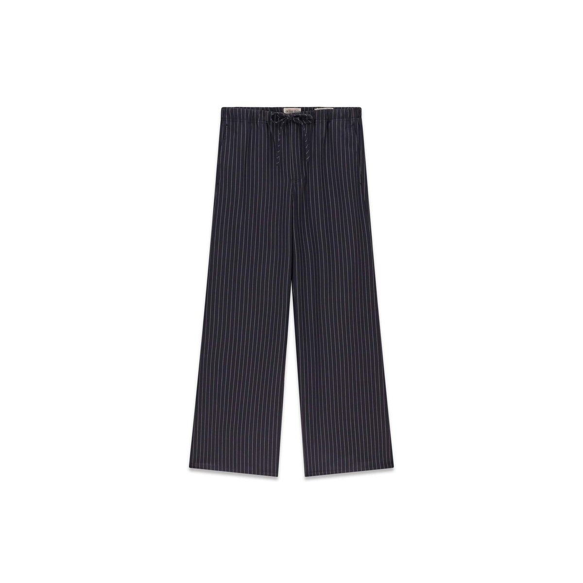 Pantalon À Fines Rayures Wide-Leg bleu foncé, GUESS