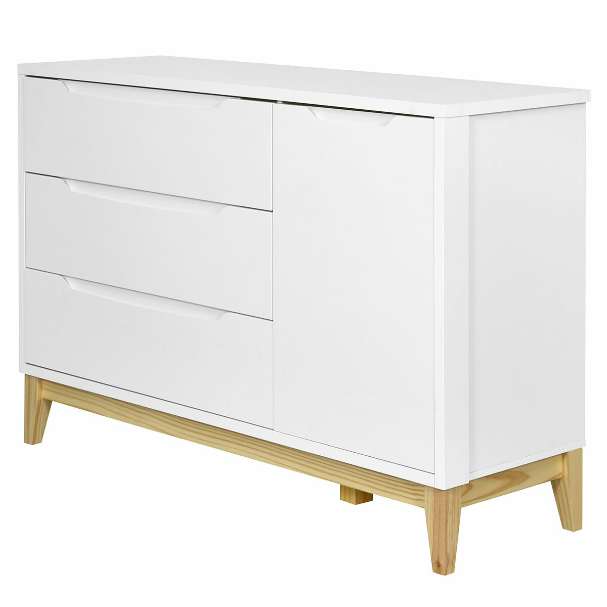 Commode YOONA blanc et bois, AKITEN RETAIL