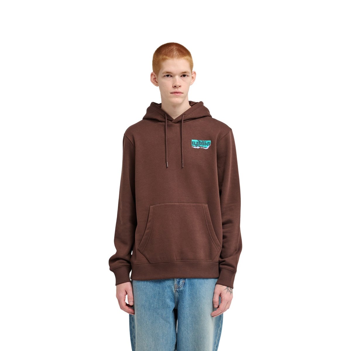 Sweat capuche TORN marron java, ELEMENT
