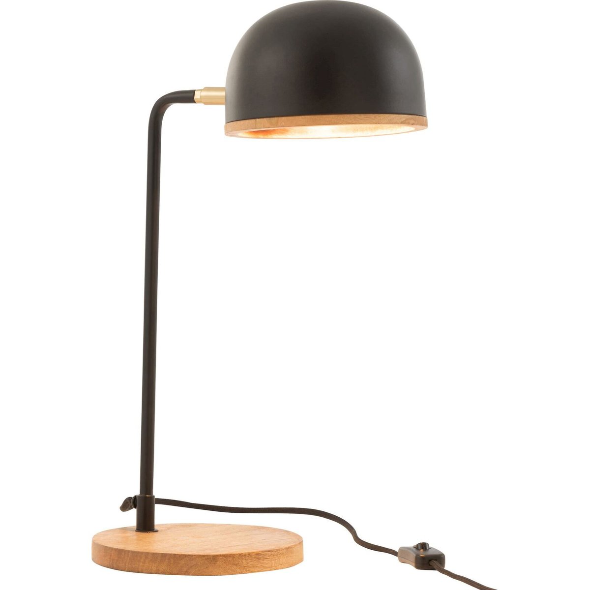 Lampe de bureau en fer, Topton ebène, naturel, RECOLLECTION