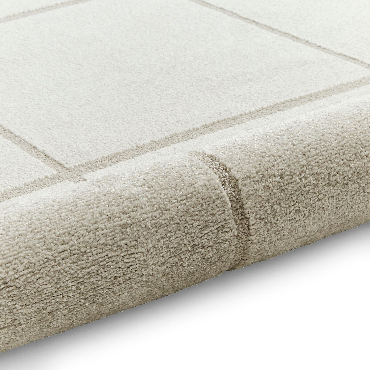 Modern Geometric Carved Soft-Touch Rug silver-coloured, SO'HOME