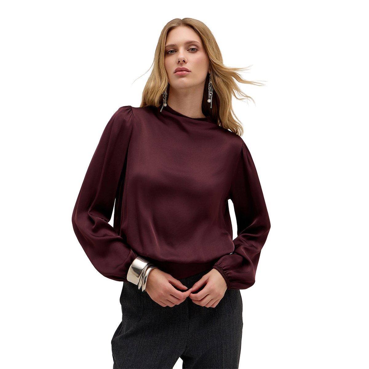 Blouse The Tailoring Lab burgundy, MOTIVI