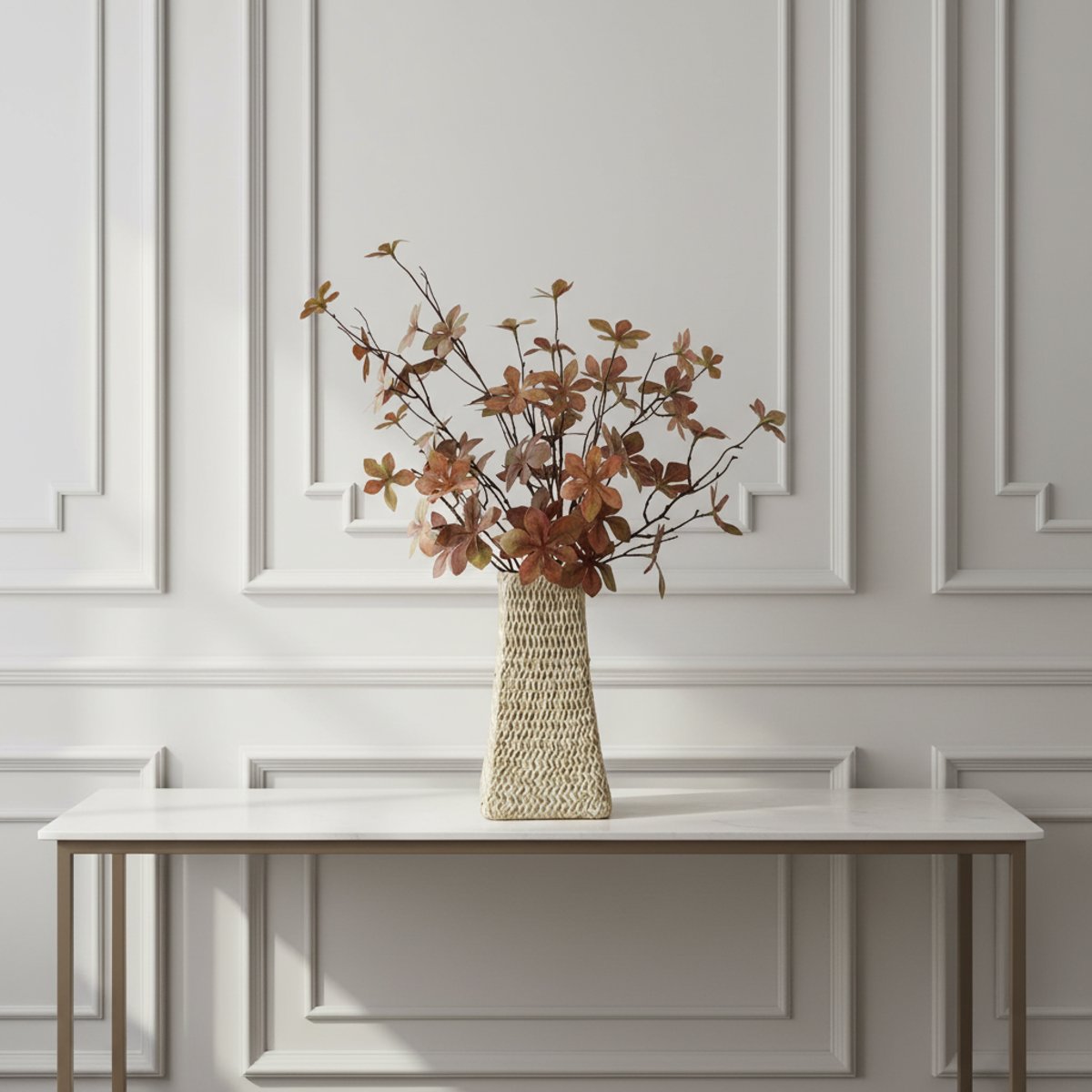 Tige d'enkianthus artificielle H97 rouge foncé et vert, SIA DECO