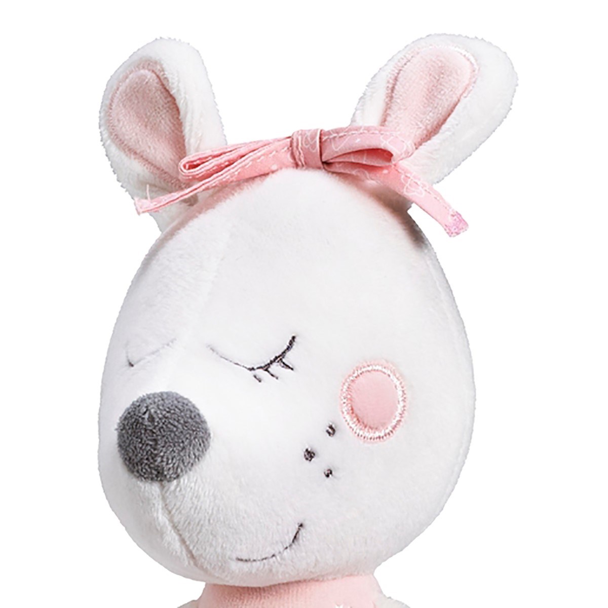 Doudou Petite Souris danseuse étoile en velours rose, SAUTHON